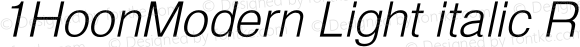 1HoonModern Light italic Regular