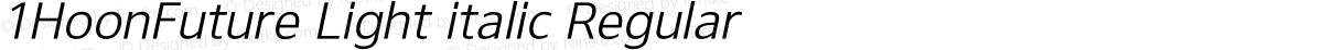 1HoonFuture Light italic Regular