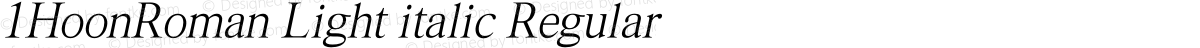 1HoonRoman Light italic Regular