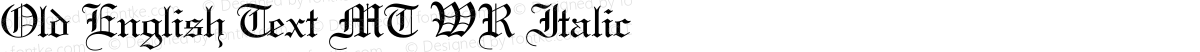 Old English Text MT WR Italic