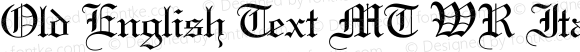 Old English Text MT WR Italic