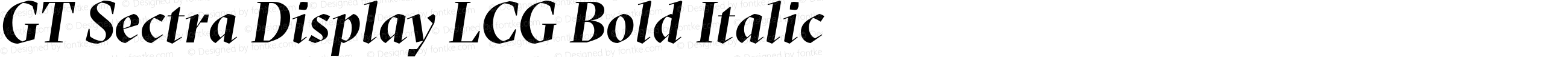 GT Sectra Display LCG Bold Italic