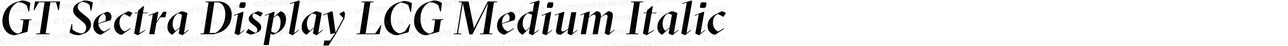 GT Sectra Display LCG Medium Italic