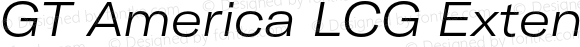 GT America LCG Extended Light Italic