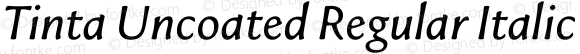 Tinta Uncoated Regular Italic