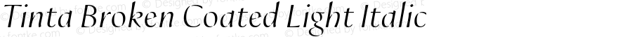 Tinta Broken Coated Light Italic