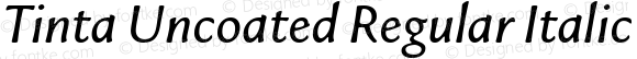 Tinta Uncoated Regular Italic