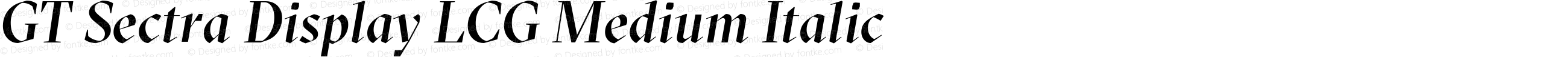 GT Sectra Display LCG Medium Italic