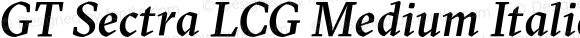 GT Sectra LCG Medium Italic