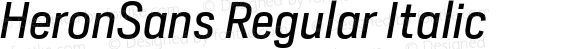 HeronSans Regular Italic