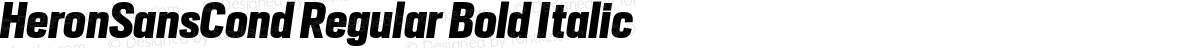 HeronSansCond Regular Bold Italic