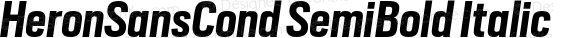 HeronSansCond SemiBold Italic