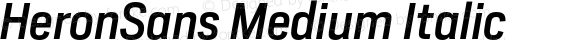HeronSans Medium Italic