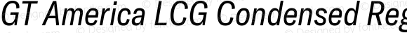 GT America LCG Condensed Regular Italic