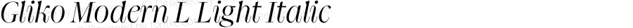 Gliko Modern L Light Italic