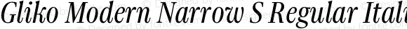 Gliko Modern Narrow S Italic