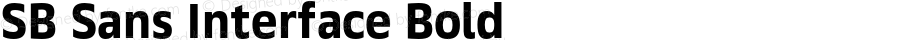 SB Sans Interface Bold Version 1.001