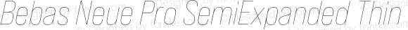 Bebas Neue Pro SemiExpanded Thin Italic