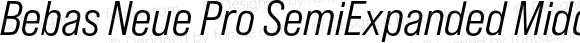 Bebas Neue Pro SemiExpanded Middle Italic