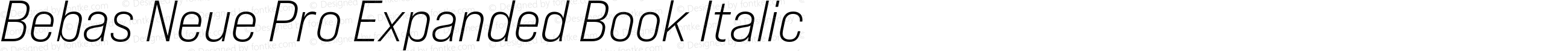 Bebas Neue Pro Expanded Book Italic