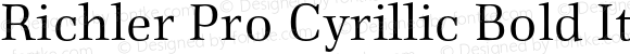 Richler Pro Cyrillic Bold Italic