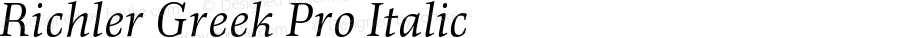 RichlerGreekPro-Italic