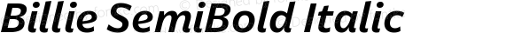 Billie SemiBold Italic