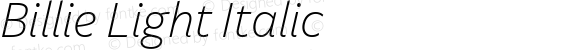 Billie Light Italic