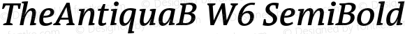 TheAntiquaB W6 SemiBold Italic Version 1.72