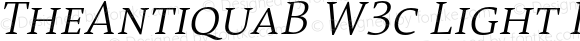 TheAntiquaB W3c Light Italic