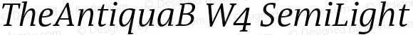 TheAntiquaB W4 SemiLight Italic