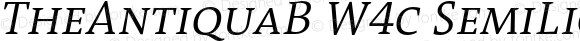 TheAntiquaB W4c SemiLight Italic Version 1.72