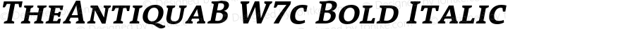 TheAntiquaB W7c Bold Italic Version 1.72