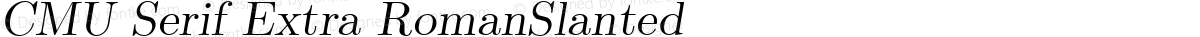 CMU Serif Extra RomanSlanted