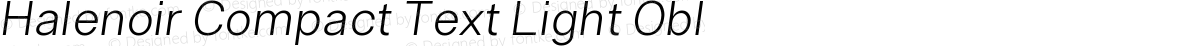 Halenoir Compact Text Light Obl