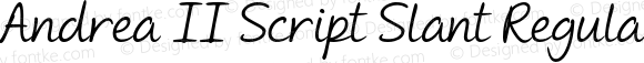 Andrea II Script Slant Regular Version 1.000 2010 initial release