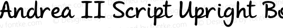 Andrea II Script Upright Bold Version 1.000 2010 initial release