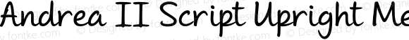 Andrea II Script Upright Medium Regular Version 1.000 2010 initial release