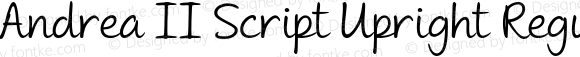 Andrea II Script Upright Regular Version 1.000 2010 initial release