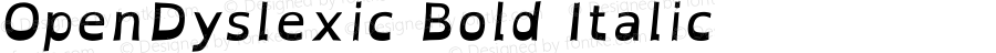 OpenDyslexic Bold Italic