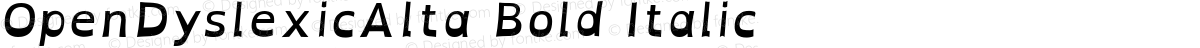 OpenDyslexicAlta Bold Italic