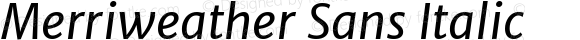 Merriweather Sans Italic