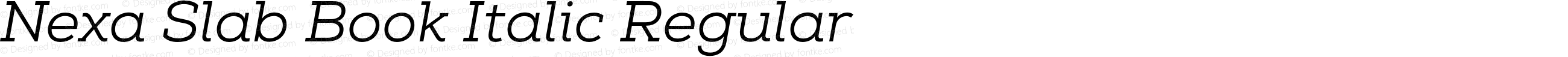 Nexa Slab Book Italic Regular