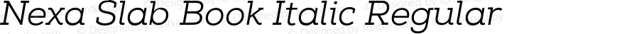 Nexa Slab Book Italic Regular