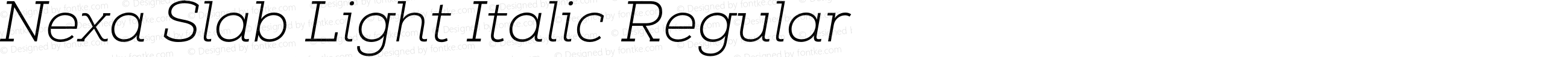 Nexa Slab Light Italic Regular