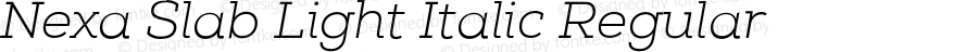 Nexa Slab Light Italic Regular