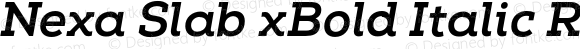 Nexa Slab xBold Italic Regular