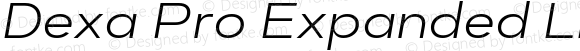 Dexa Pro Expanded Light Italic