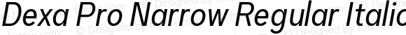 Dexa Pro Narrow Regular Italic