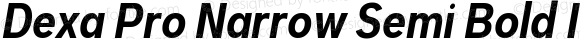 Dexa Pro Narrow Semi Bold Italic
